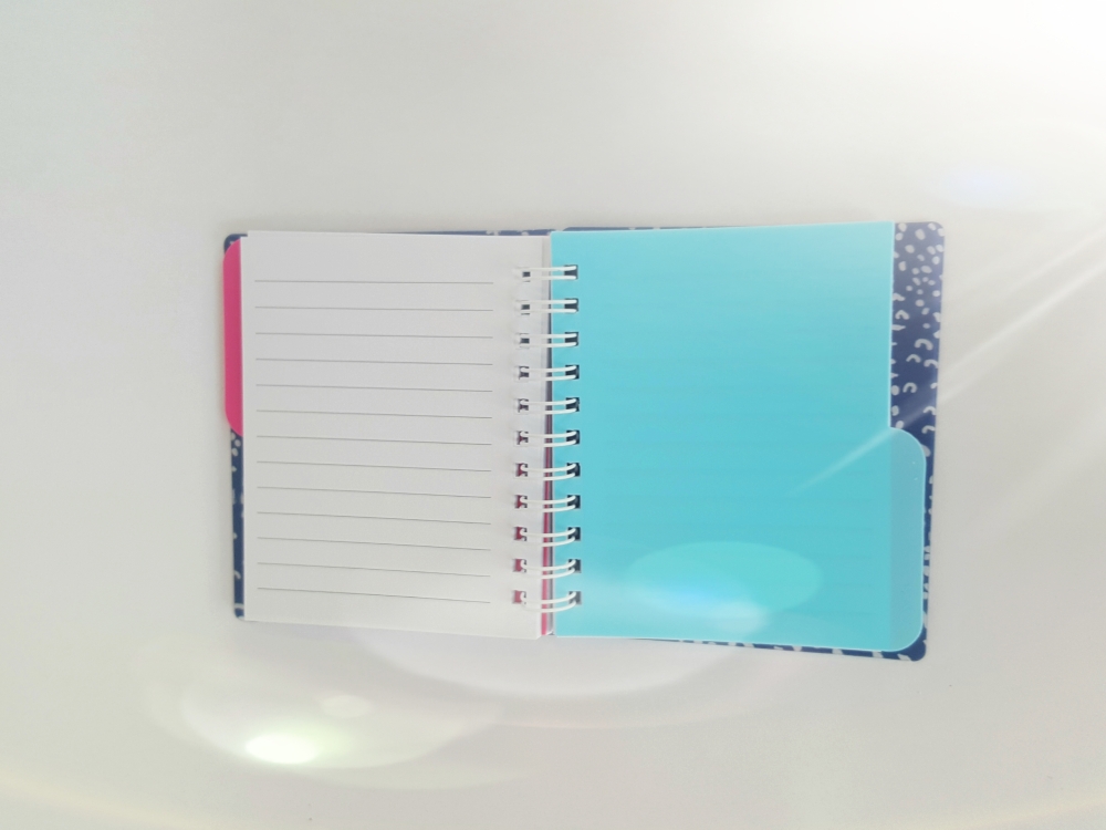 Mini notitieboek oceaan blauw